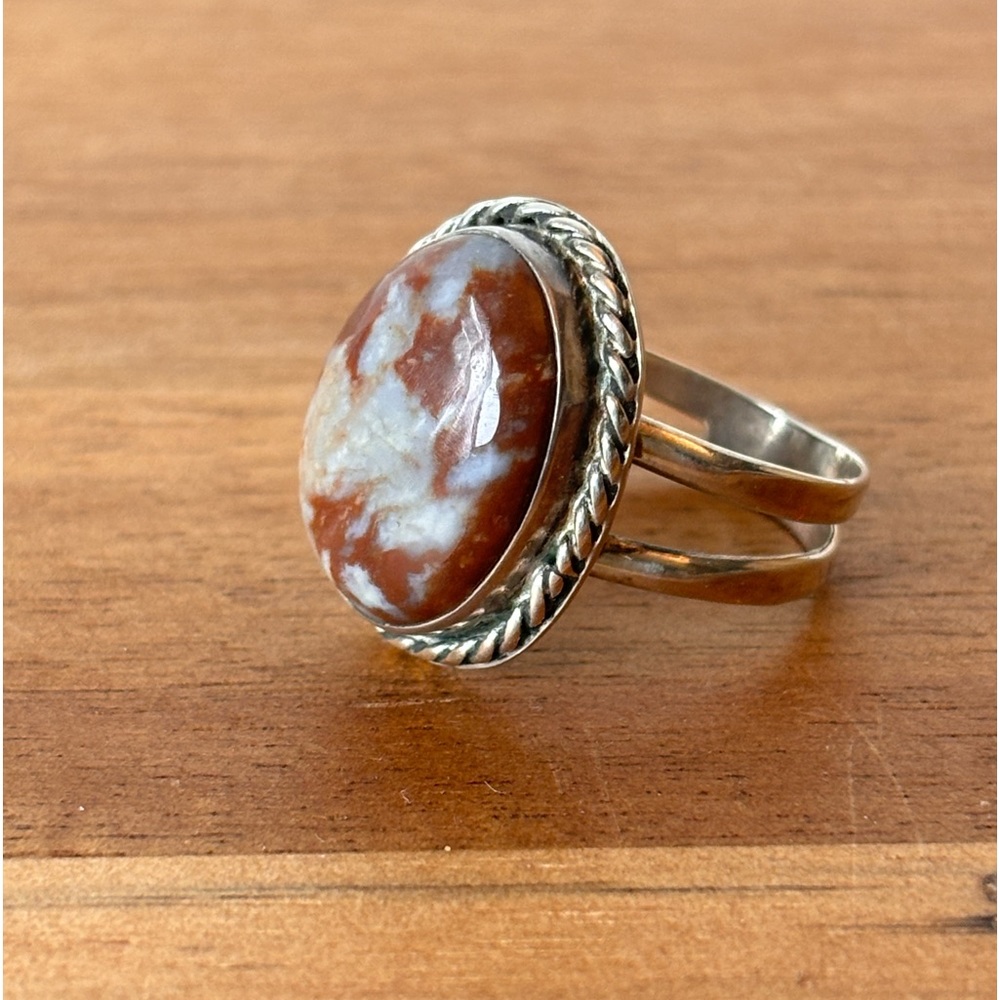 Vintage Sterling Silver Jasper ring